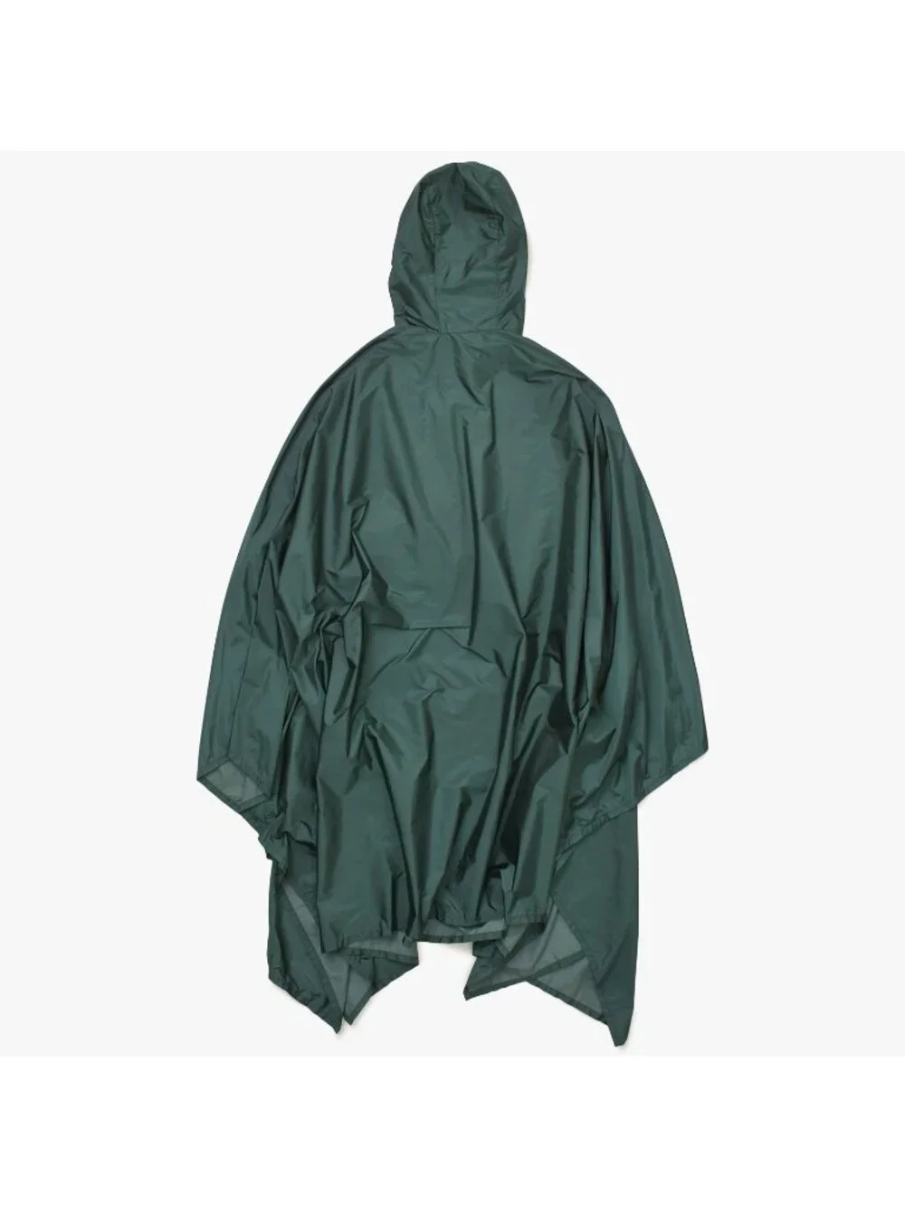 Prada Re-Nylon Hooded Nylon Rain Poncho Anorak Metal Green Half Zip S
